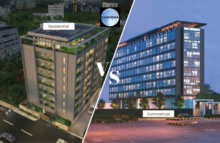 Commercial and residential property investment comparison in NIBM Pune with modern office spaces and housing projects